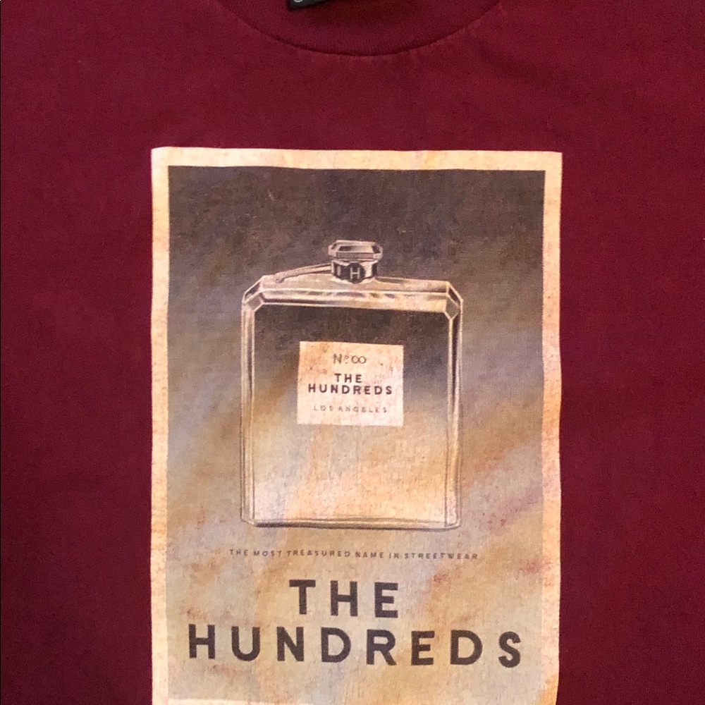 The Hundreds maroon sm tee